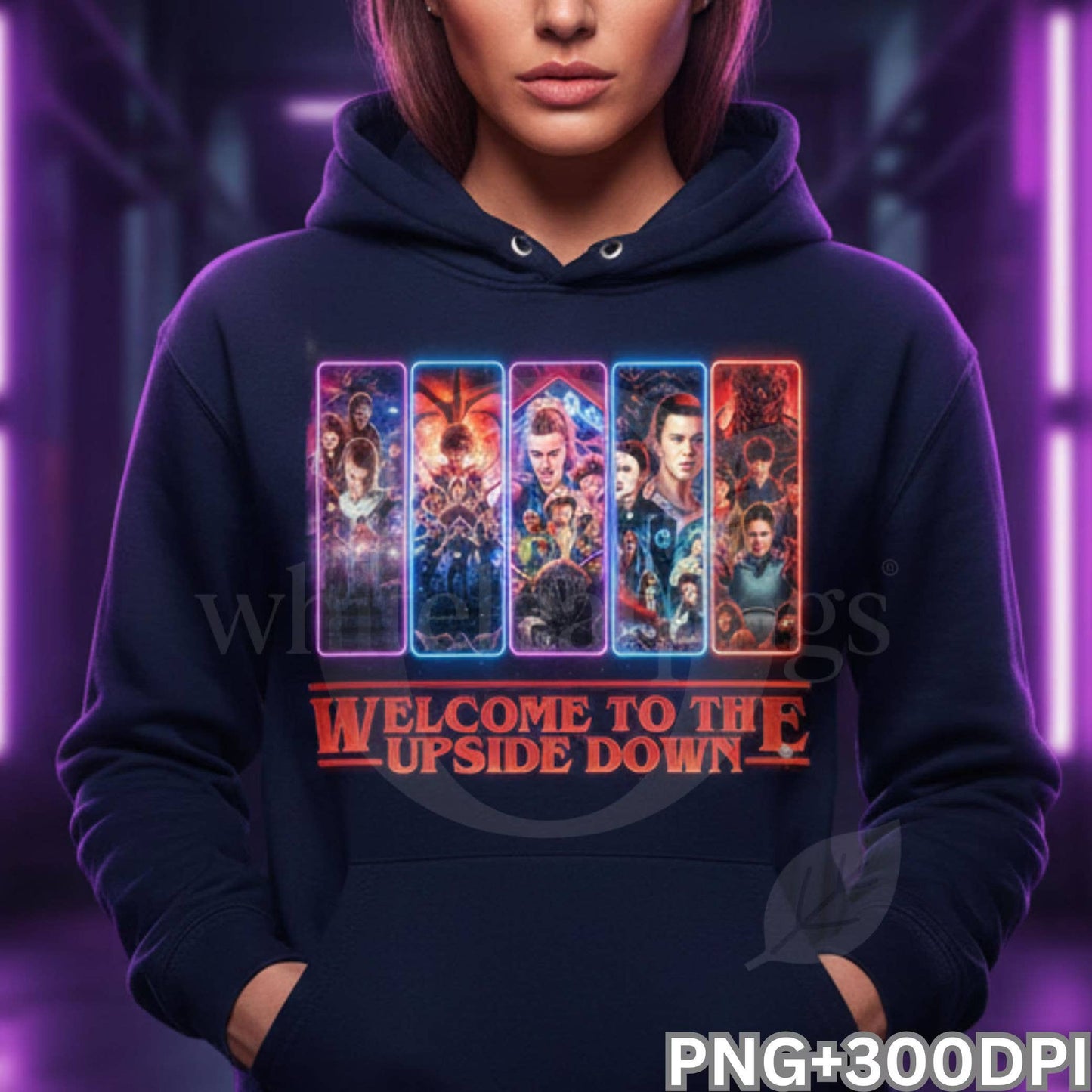 Upside Down Horror Sci-Fi Sublimation Design Unisex T-shirt, Sweatshirt, Hoodie, Long Sleeve Tee - T-Shirt, Sweatshirt, Hoodie