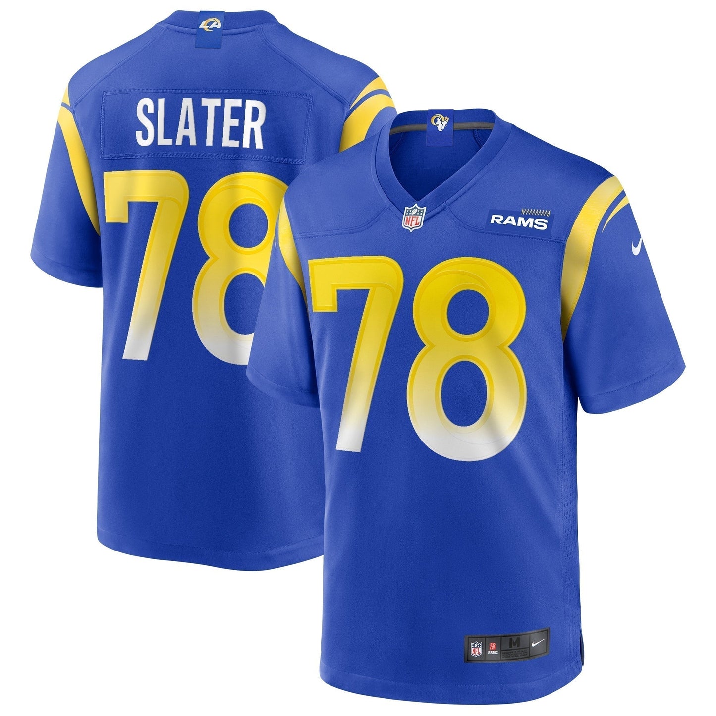 Jackie Slater Los Angeles Rams Game Retired Jersey - Royal football jersey product view 1