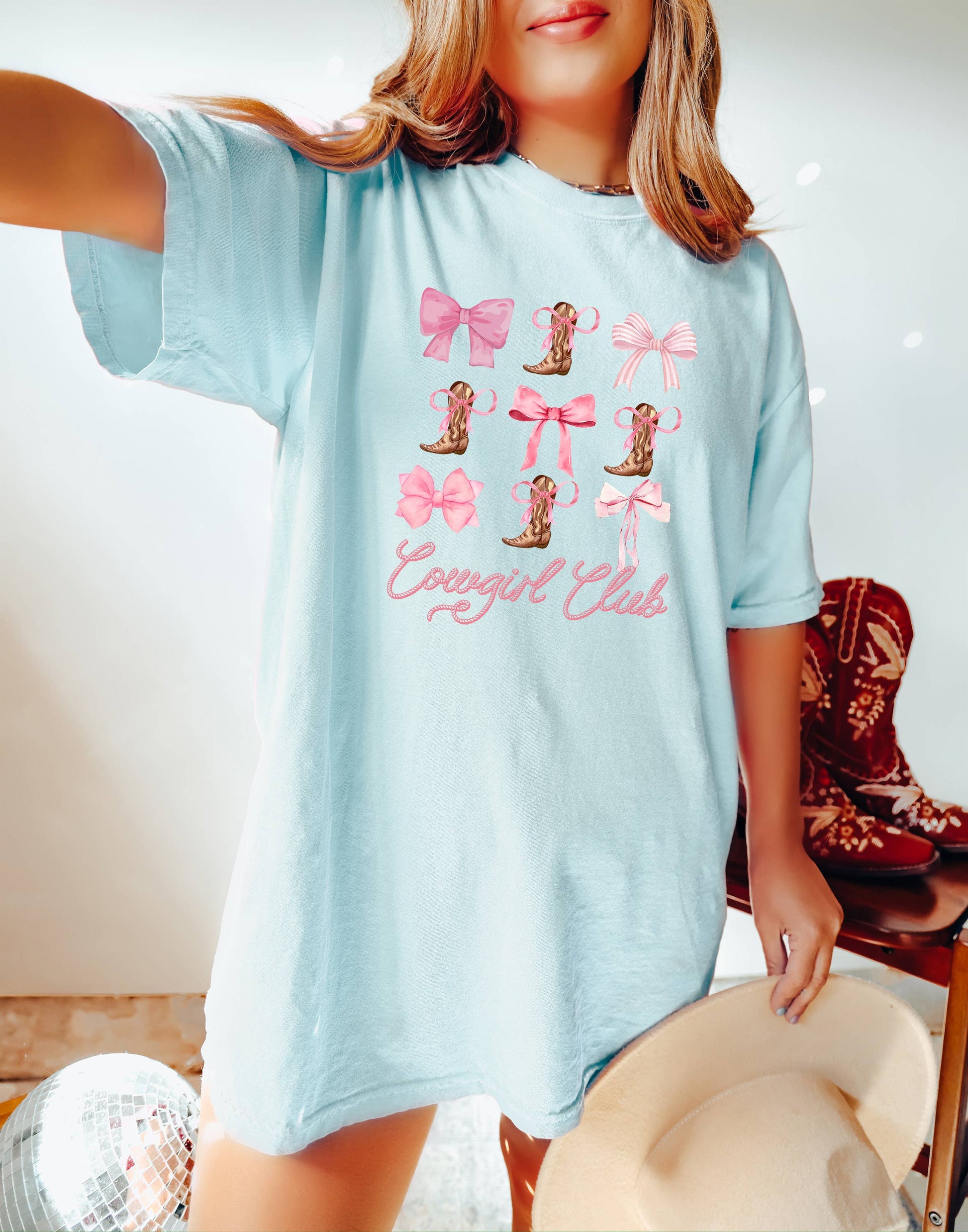 Cowgirl Club, Western, Graphic Tee, Women's Apparel Unisex T-shirt, Sweatshirt, Hoodie, Long Sleeve Tee - T-Shirt, Sweatshirt, Hoodie