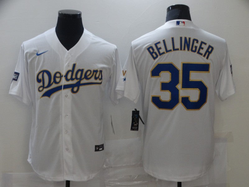 Men's Los Angeles Dodgers Cody Bellinger White Stitched Jersey baseball jersey product view 1