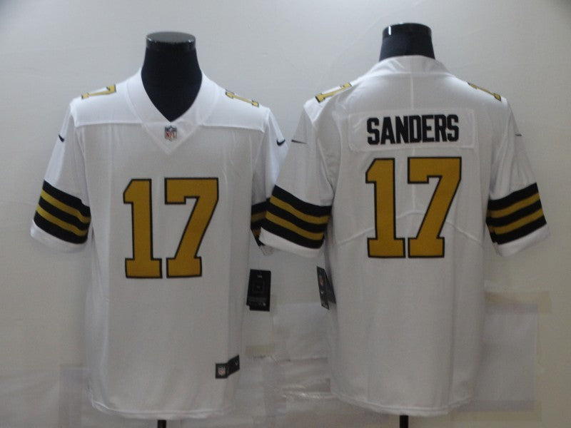 Men's New Orleans Saints Emmanuel Sanders #17 White Player Game Jersey1 football jersey product view 1