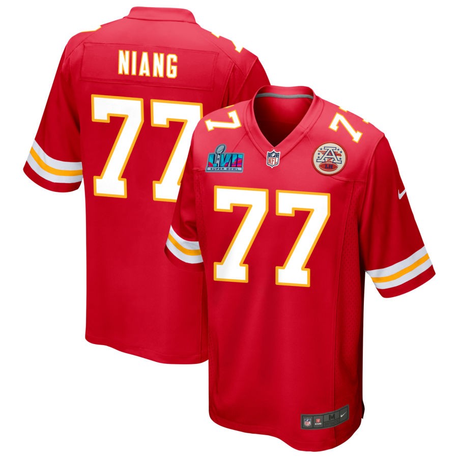 Lucas Niang Kansas City Chiefs Super Bowl LVII Game Jersey - Red football jersey product view 1