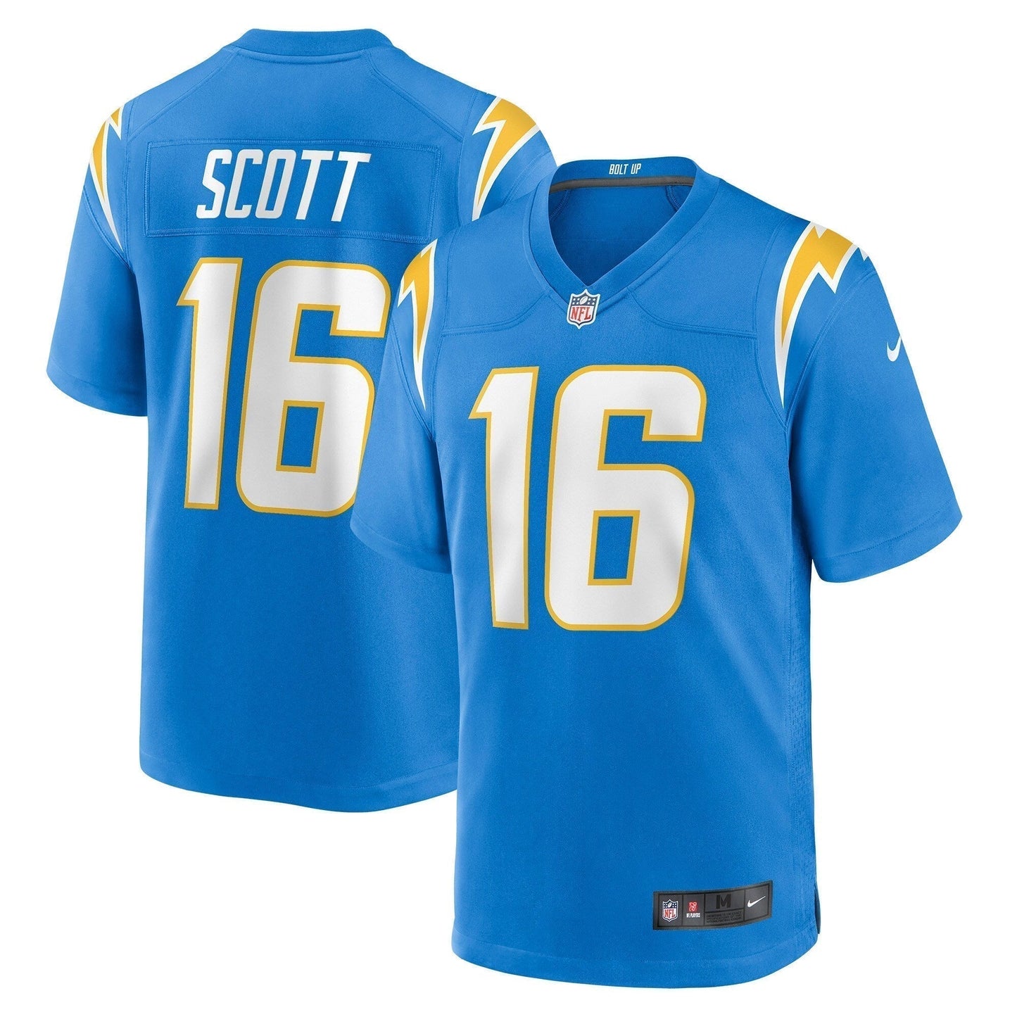 JK Scott Los Angeles Chargers Game Jersey - Powder Blue football jersey product view 1