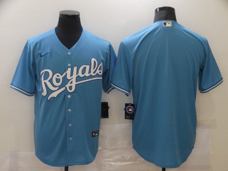 Men's Kansas City Royals Light Blue Alternate Replica Team Blank Jersey1 baseball jersey product view 1