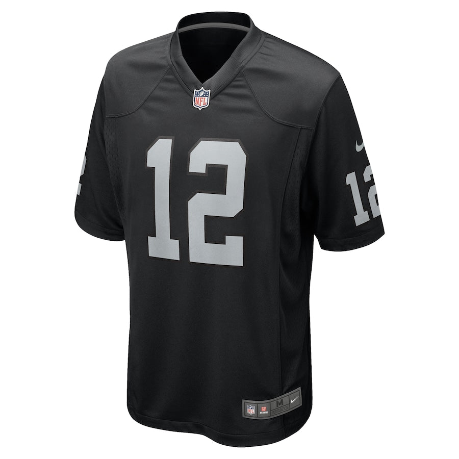 Men's Las Vegas Raiders Aidan O'Connell Black Team Game Jersey football jersey product view 2