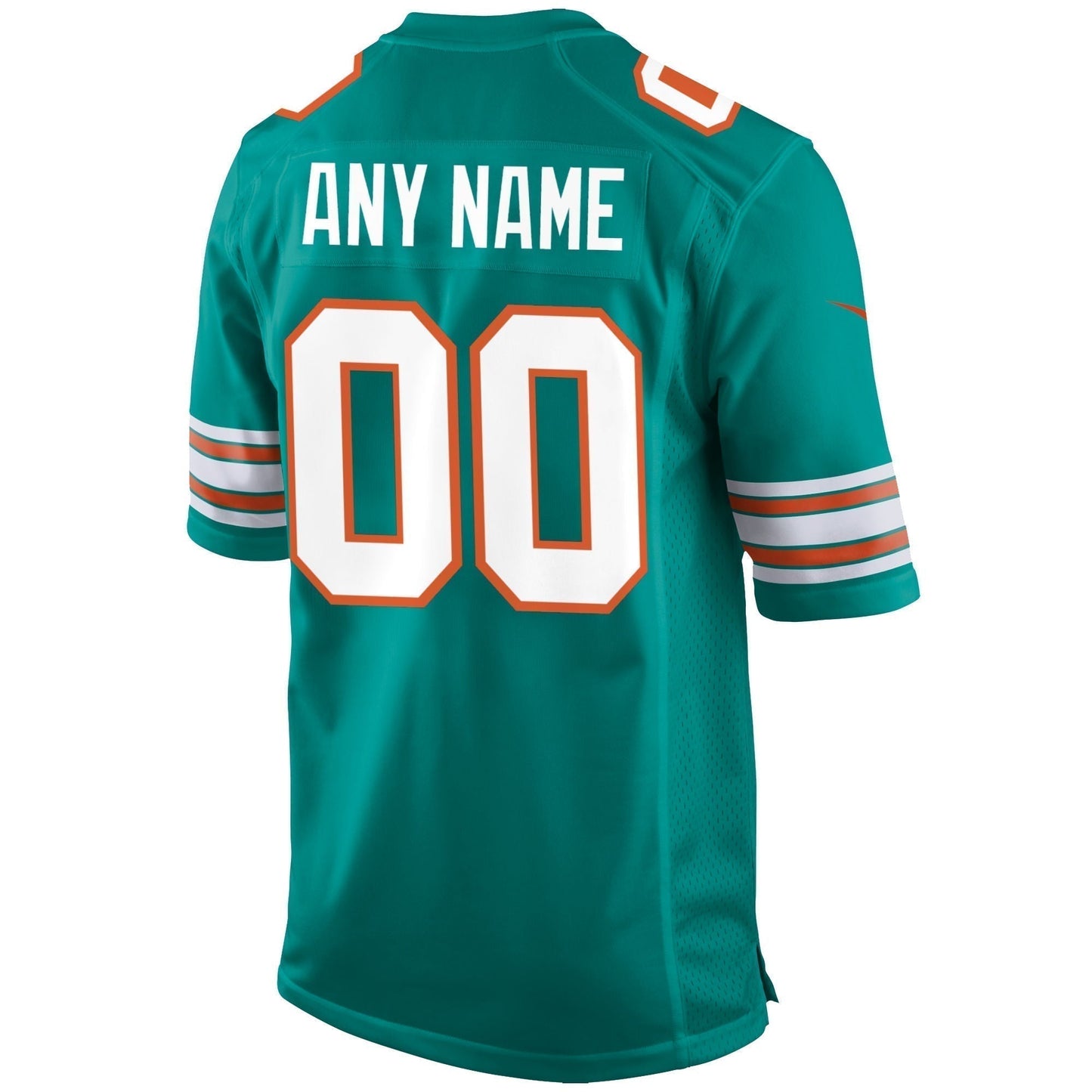 Miami Dolphins Alternate Custom Game Jersey - Aqua football jersey product view 3