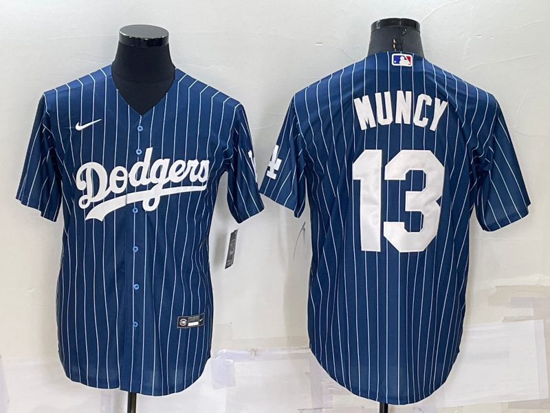 Men's Los Angeles Dodgers Max Muncy #13 Blue Authentic Game Jersey1 baseball jersey product view 1
