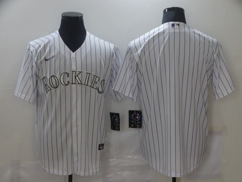 Men's Colorado Rockies White Home Blank Replica Jersey baseball jersey product view 1