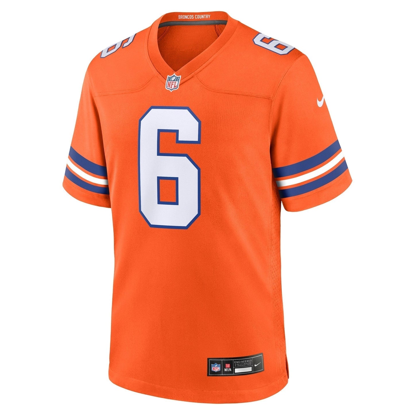 P.J. Locke III Denver Broncos Mile High Collection 1977 Throwback Game Jersey - Orange football jersey product view 2