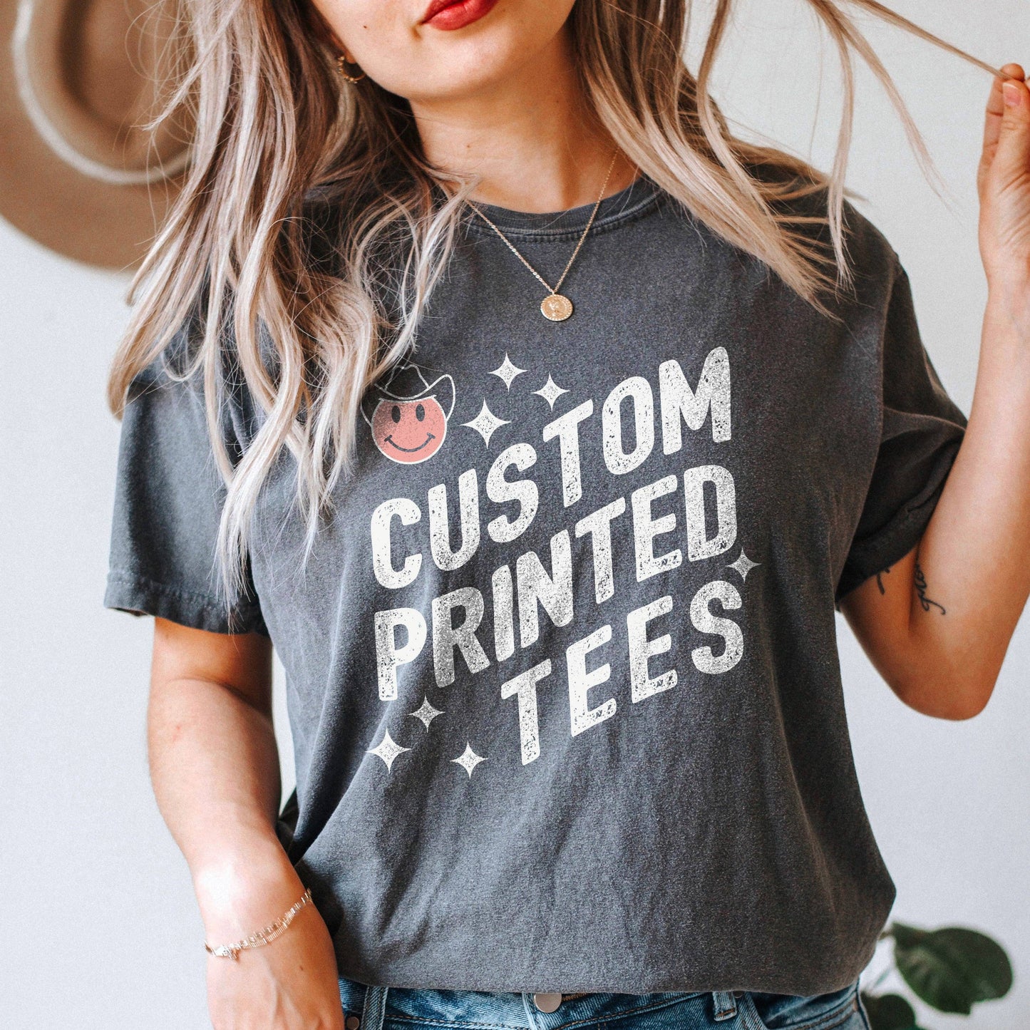 One Side Custom Printed Comfort Color Tees Unisex T-shirt, Sweatshirt, Hoodie, Long Sleeve Tee - T-Shirt, Sweatshirt, Hoodie