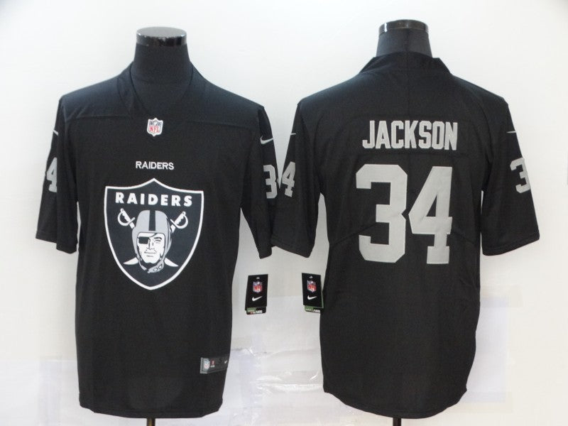 Men's Las Vegas Raiders #34 Bo Jackson Black Alternate Player Jersey1 football jersey product view 1