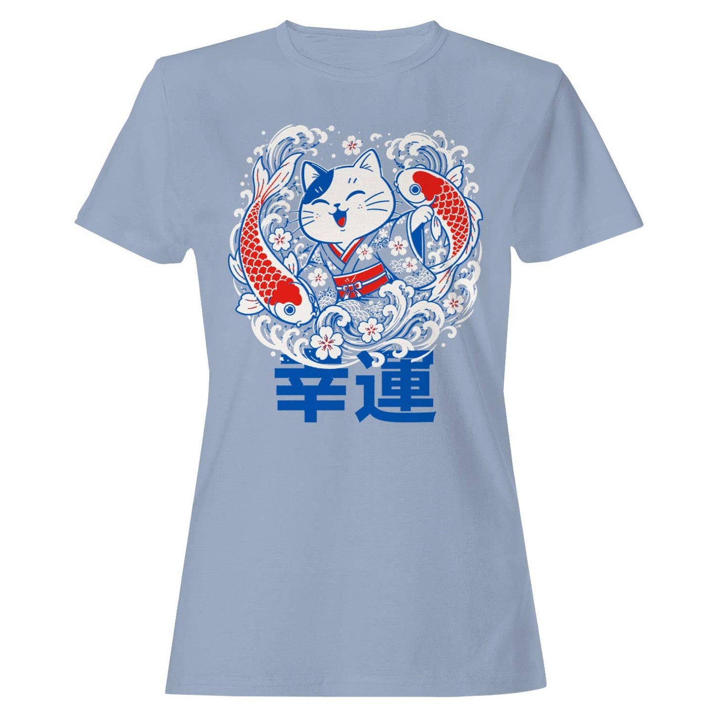 Lucky Cat Koi Fish Sakura Women's T-Shirt Unisex T-shirt, Sweatshirt, Hoodie, Long Sleeve Tee - T-Shirt, Sweatshirt, Hoodie