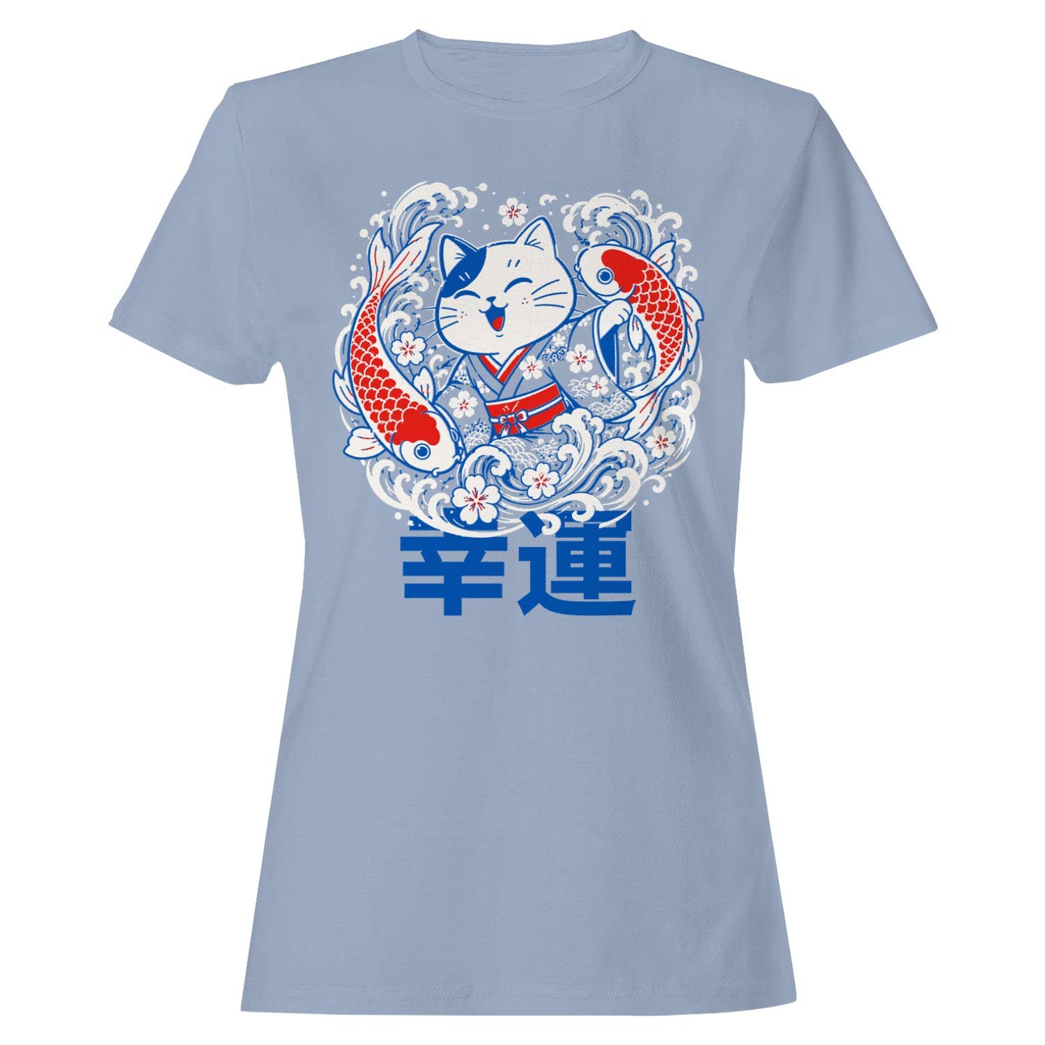 Lucky Cat Koi Fish Sakura Women's T-Shirt Unisex T-shirt, Sweatshirt, Hoodie, Long Sleeve Tee - T-Shirt, Sweatshirt, Hoodie