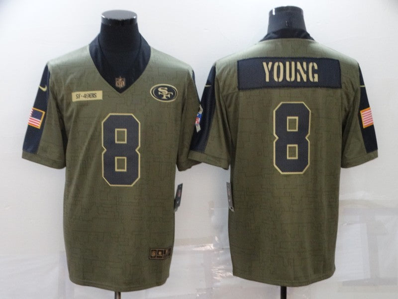 Men's San Francisco 49ers Steve Young Brown Game Jersey football jersey product view 1