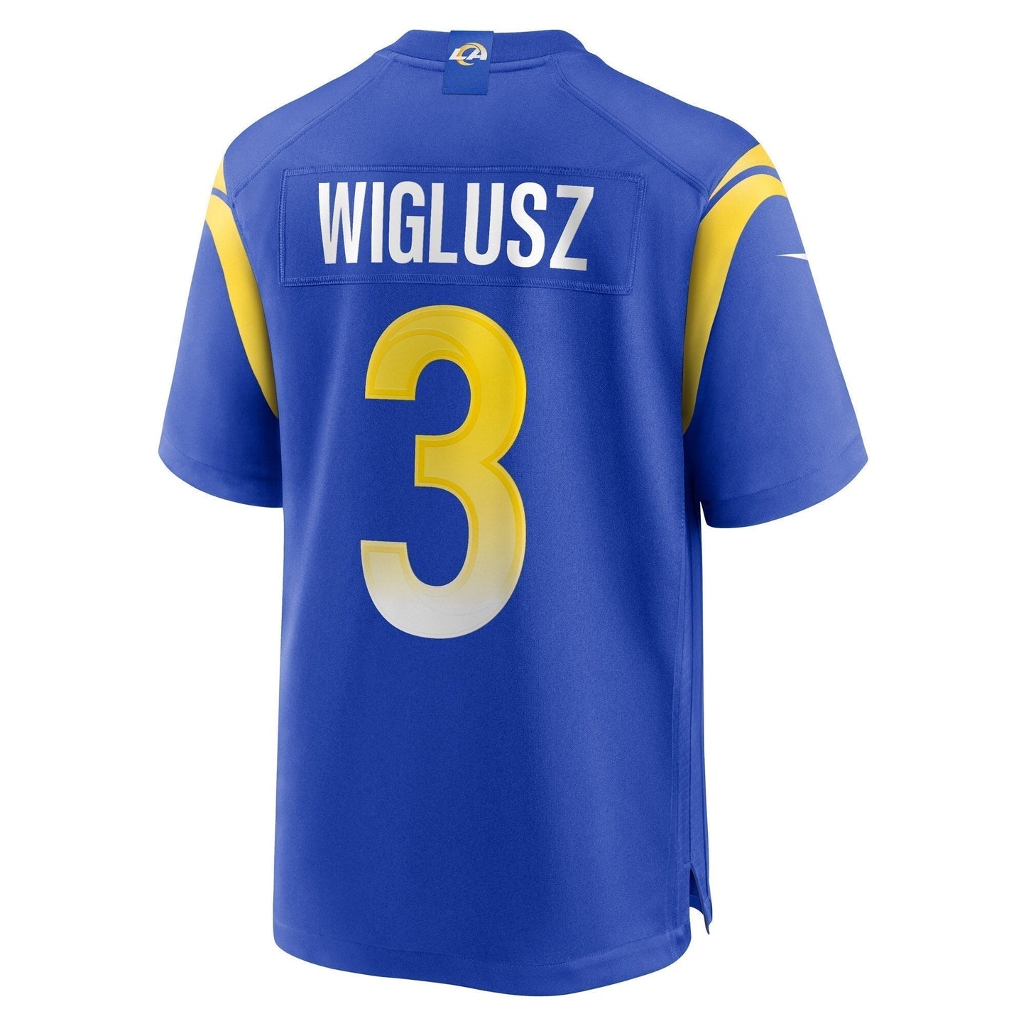 Sam Wiglusz Los Angeles Rams Game Jersey - Royal football jersey product view 3