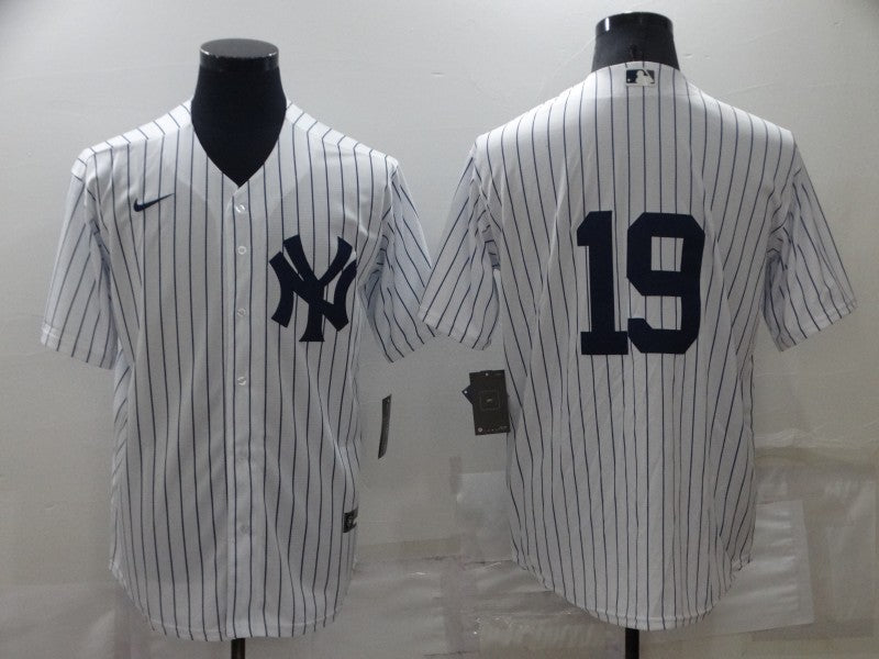 Men's New York Yankees Chad Moeller White Replica Player Name Jersey baseball jersey product view 1