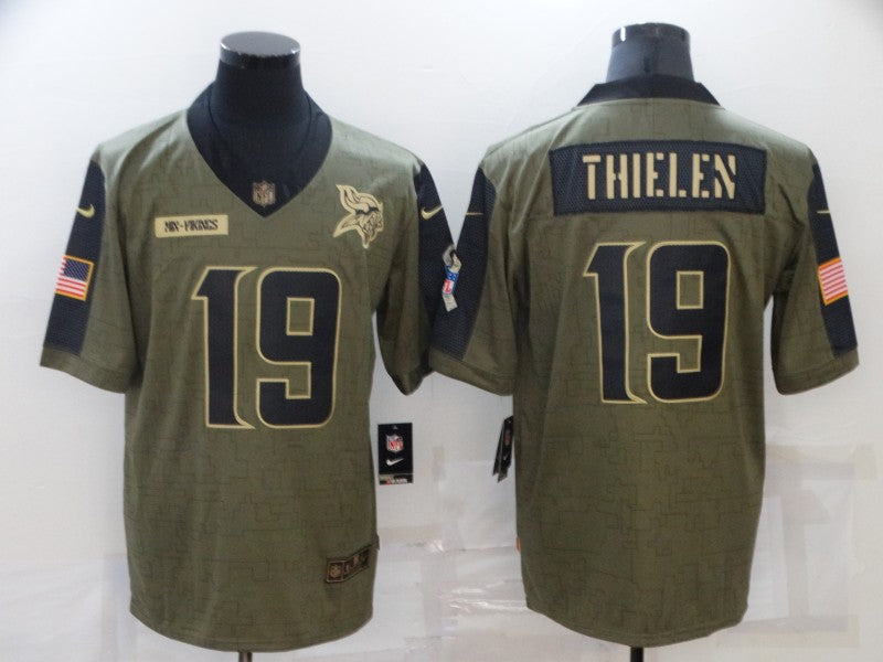 Men's Minnesota Vikings Adam Thielen #19 Brown Player Game Jersey1 football jersey product view 1