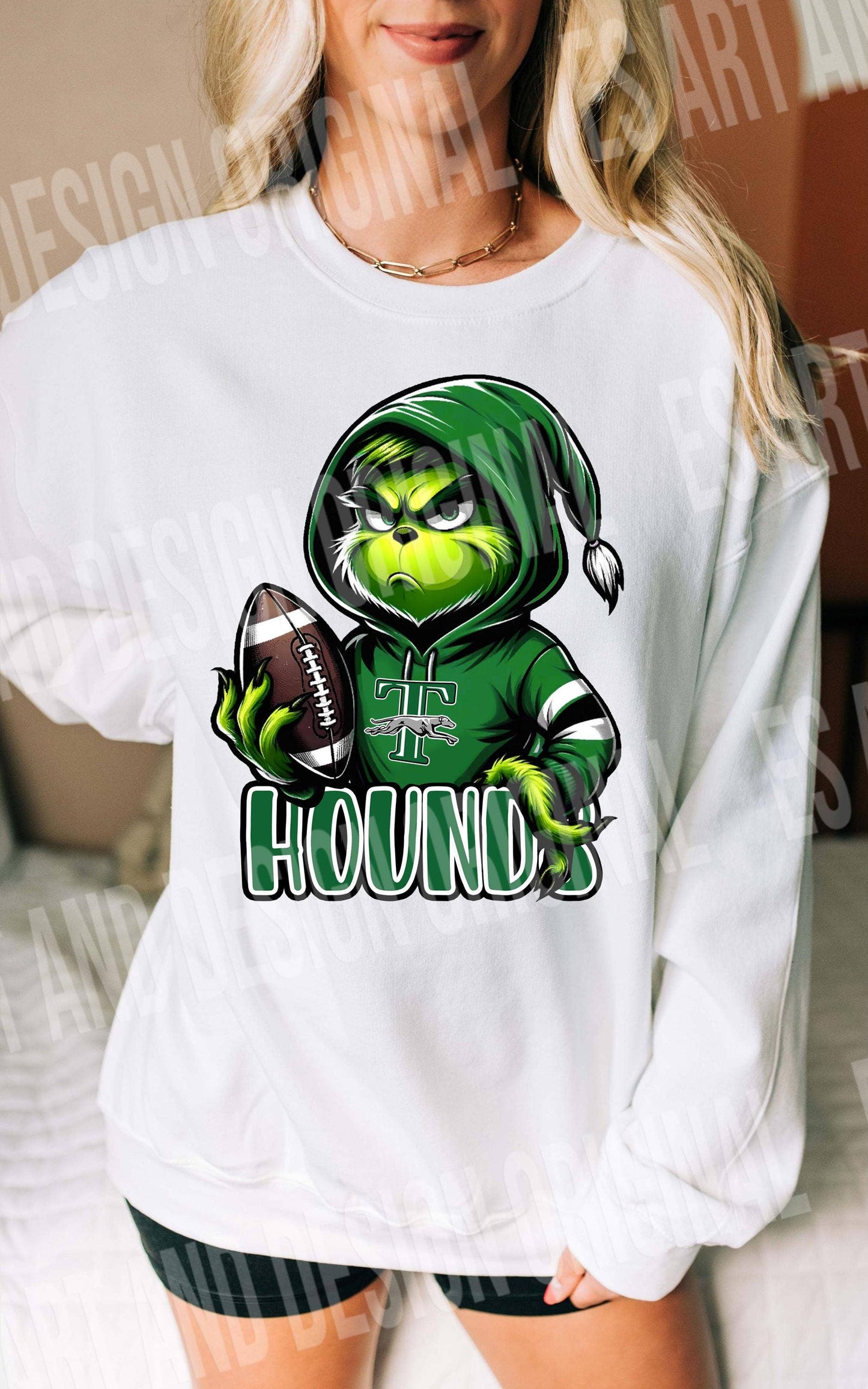 Taft Hounds Football Grinch Graphic Tee - Comfortable Fit Unisex T-shirt, Sweatshirt, Hoodie, Long Sleeve Tee - T-Shirt, Sweatshirt, Hoodie
