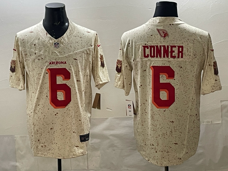 Men's Arizona Cardinals James Conner #6 Natural 2025 Rivalries Collection Limited Jersey football jersey product view 1