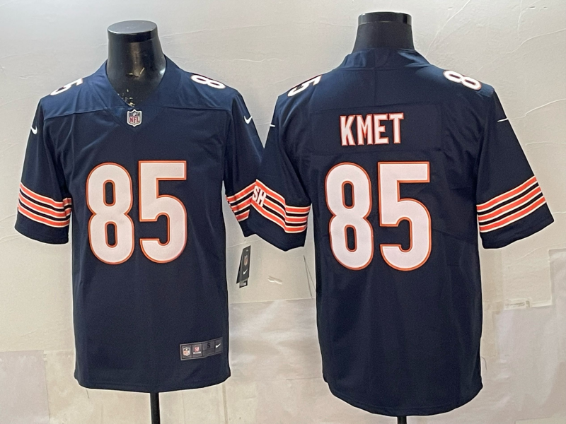 Men's Chicago Bears Cole Kmet #85 Navy Player Game Jersey football jersey product view 1