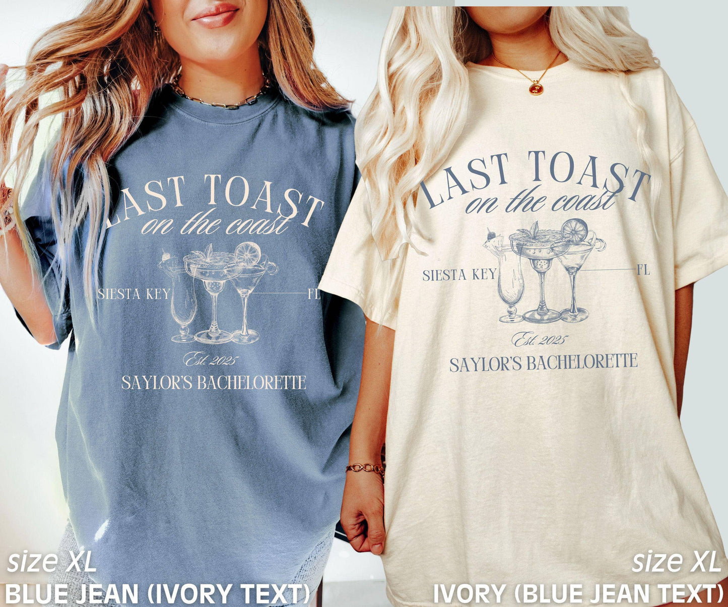 Last Toast On the Coast Bachelorette Party Shirts Unisex T-shirt, Sweatshirt, Hoodie, Long Sleeve Tee - T-Shirt, Sweatshirt, Hoodie