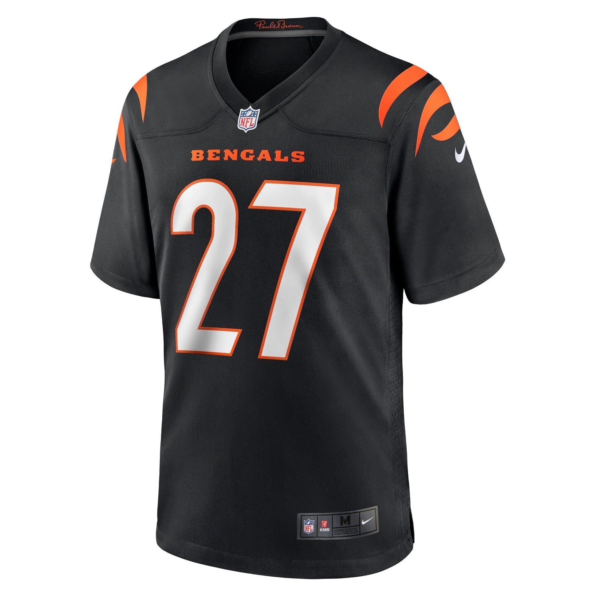 Jordan Battle Cincinnati Bengals Team Game Jersey - Black football jersey product view 2