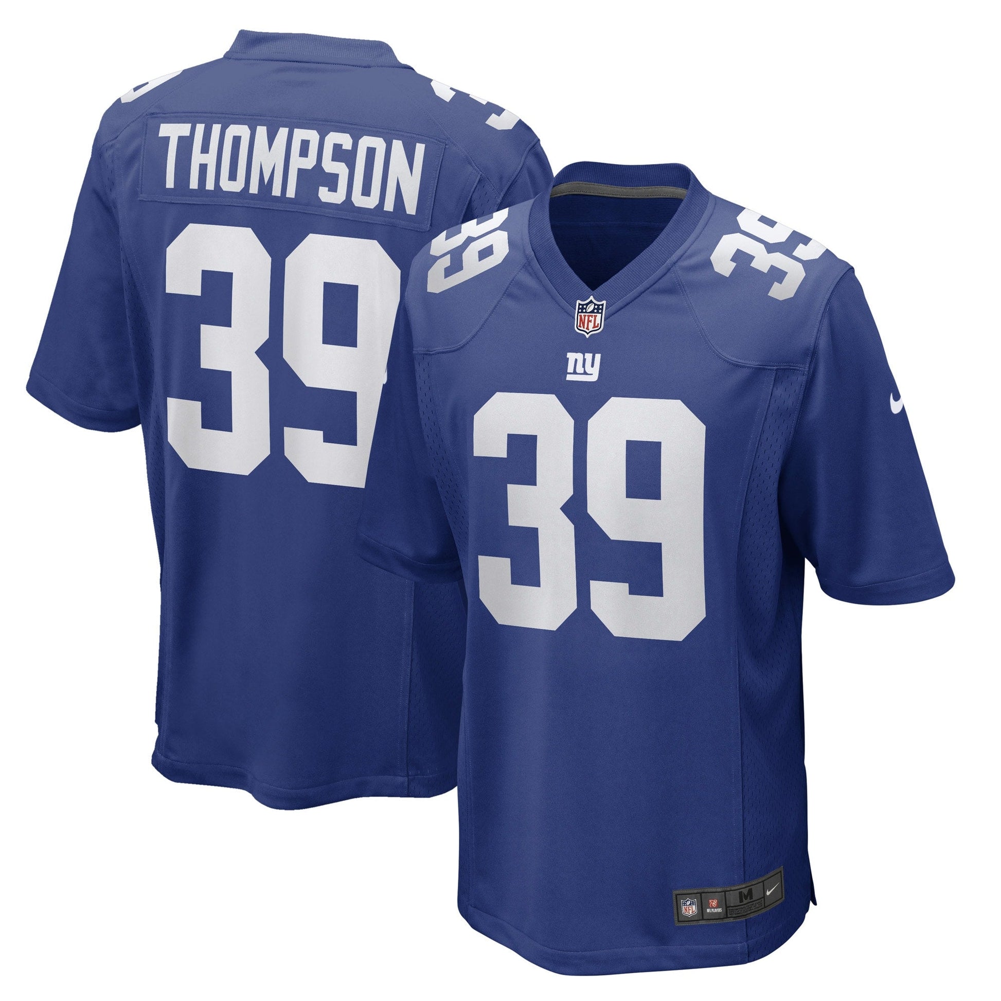 Trenton Thompson New York Giants Game Jersey - Royal football jersey product view 1
