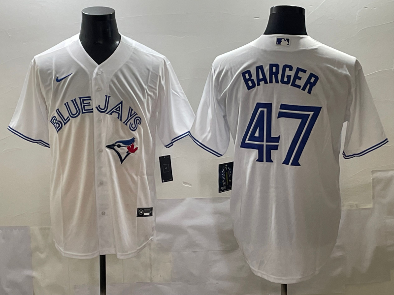 Men's Toronto Blue Jays Addison Barger White Home Limited Player Jersey baseball jersey product view 1