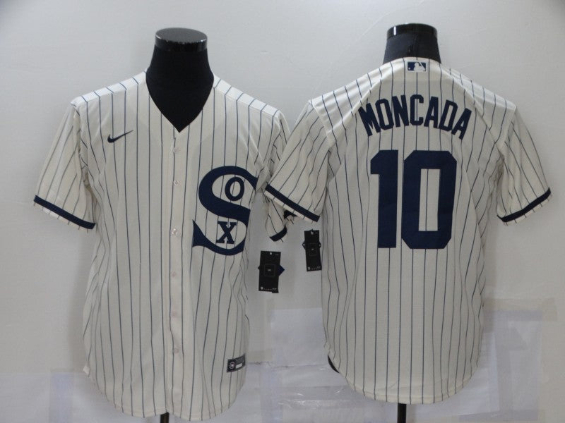 Men's Chicago White Sox Yoan Moncada Beige Replica Baseball Jersey baseball jersey product view 1