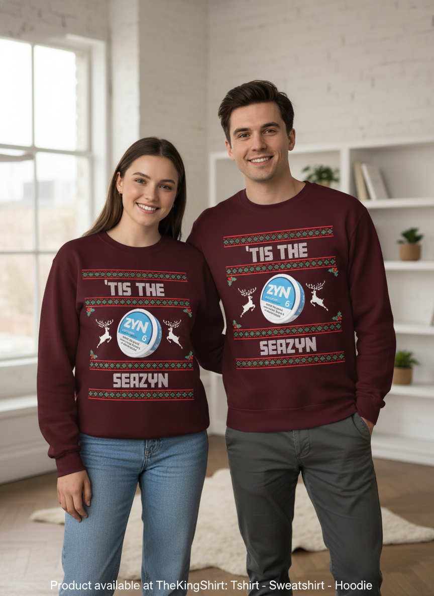 Tis the Seazyn Merry Zynmas Christmas - Funny Unisex Sweater Unisex T-shirt, Sweatshirt, Hoodie, Long Sleeve Tee - T-Shirt, Sweatshirt, Hoodie