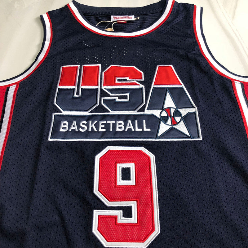 Dream Team Jordan 9 Black MN basketball jersey product view 2