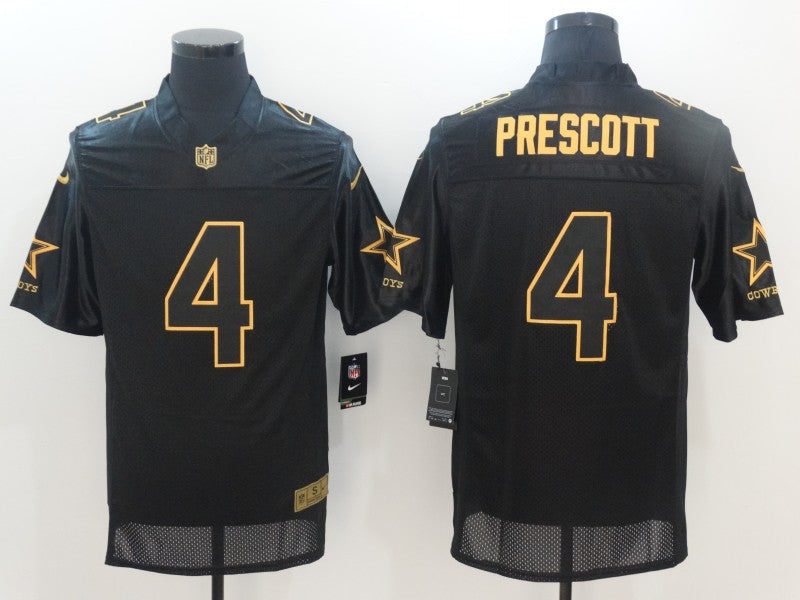 Men's Dallas Cowboys #4 Dak Prescott Black Alternate Game Jersey1 football jersey product view 1