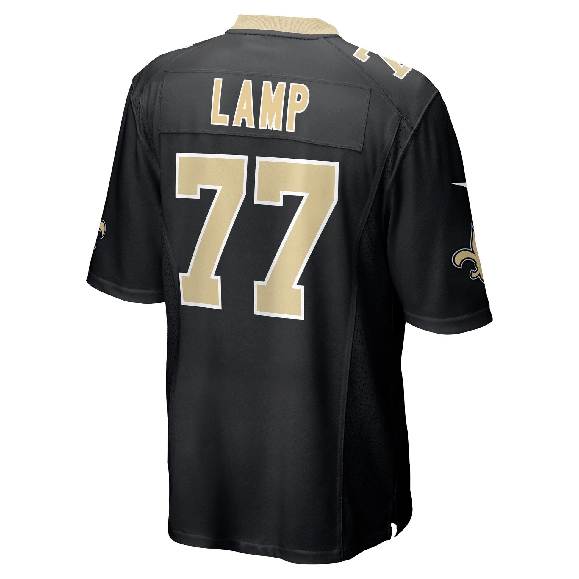 Forrest Lamp New Orleans Saints Game Jersey - Black football jersey product view 3