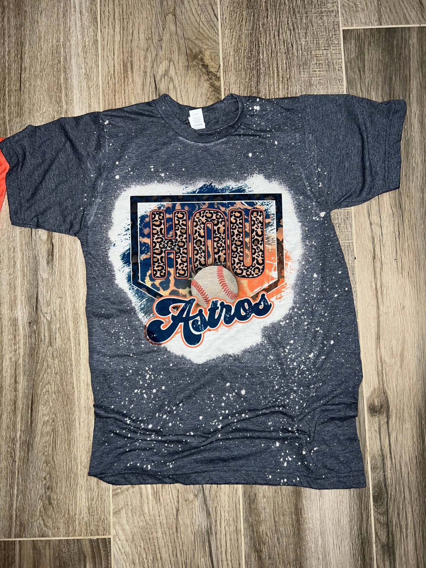 Houston Baseball Bleached Shirt  Navy Graphic Tee Unisex T-shirt, Sweatshirt, Hoodie, Long Sleeve Tee - T-Shirt, Sweatshirt, Hoodie