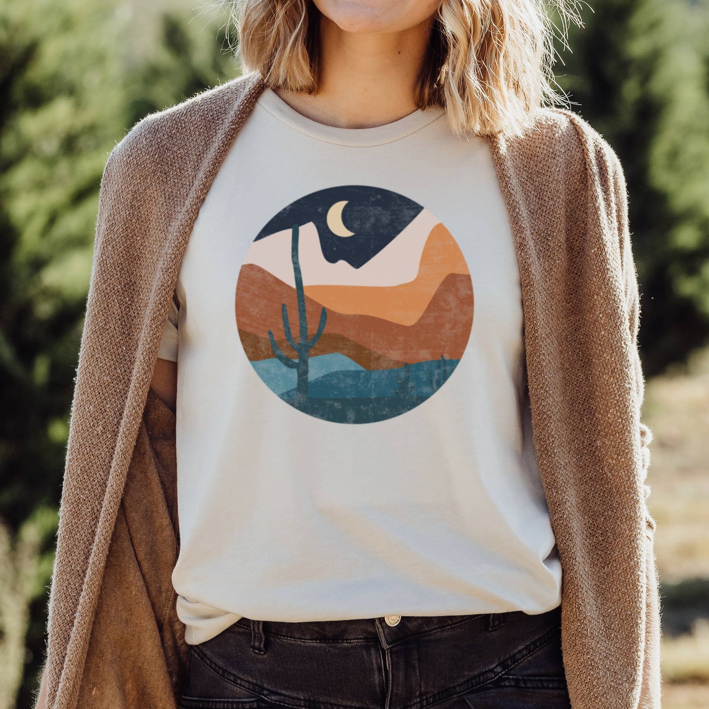 Desert Night Tee | Outdoor | Sizes XS-2XL Unisex T-shirt, Sweatshirt, Hoodie, Long Sleeve Tee - T-Shirt, Sweatshirt, Hoodie