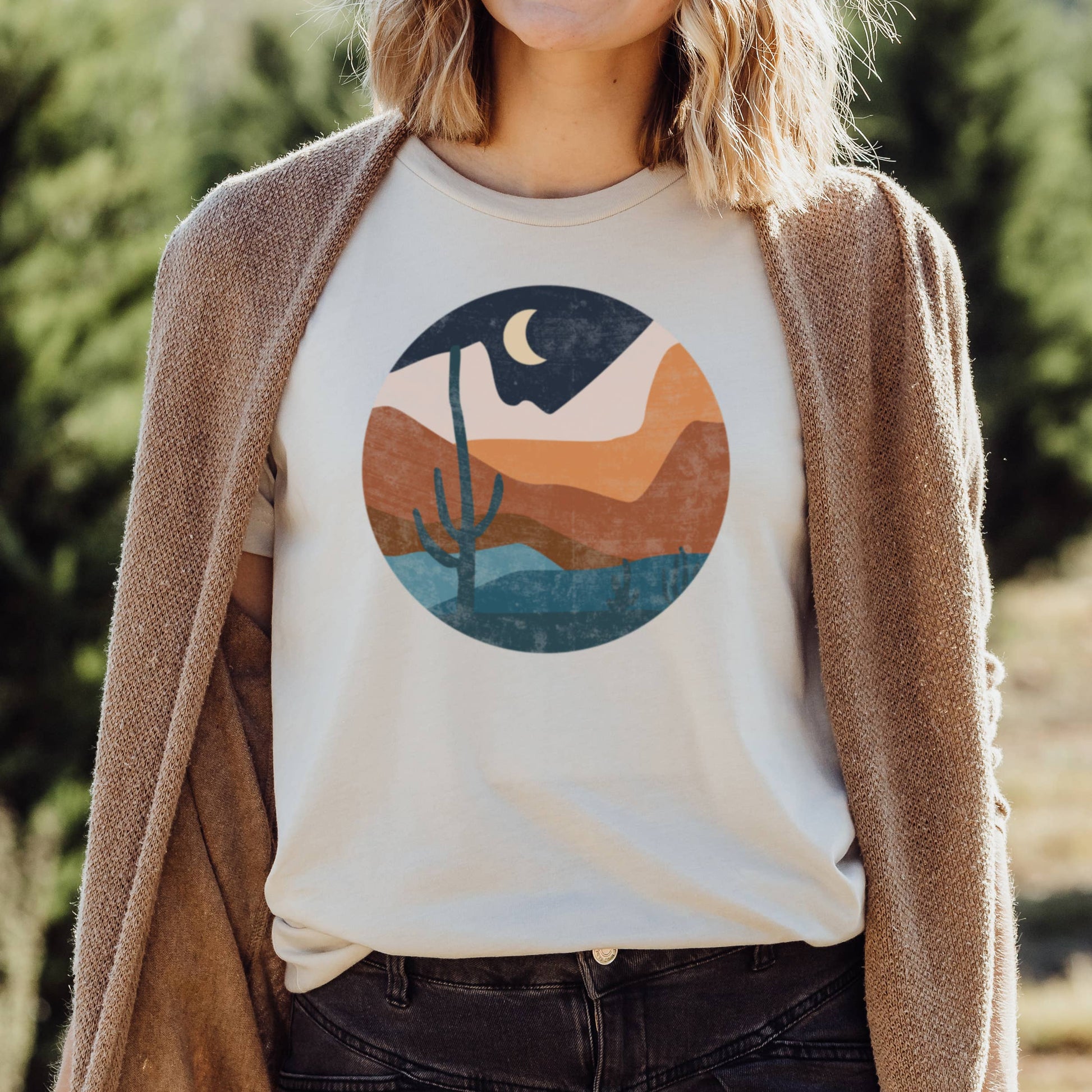 Desert Night Tee | Outdoor | Sizes XS-2XL Unisex T-shirt, Sweatshirt, Hoodie, Long Sleeve Tee - T-Shirt, Sweatshirt, Hoodie