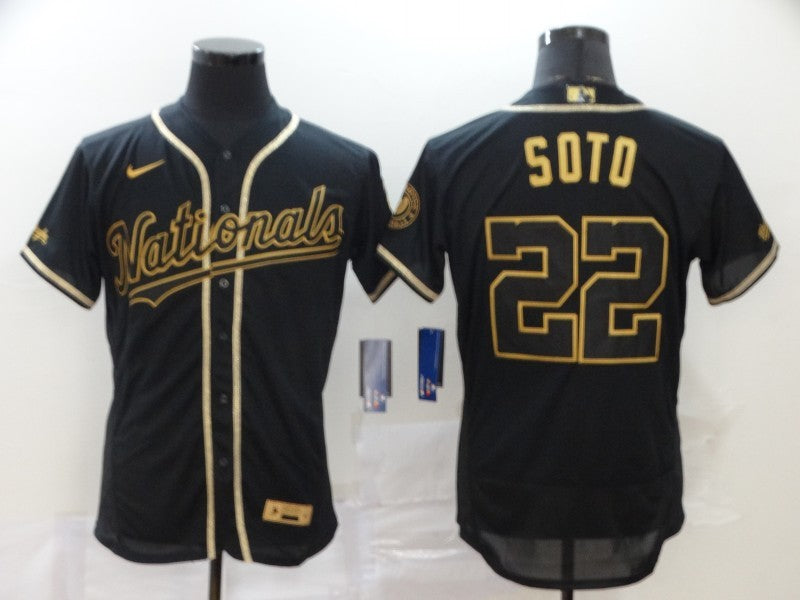 Men's Washington Nationals Juan Soto Black Replica Baseball Jersey baseball jersey product view 1
