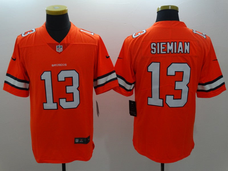 Men's Denver Broncos Trevor Siemian Orange Game Player Jersey football jersey product view 1