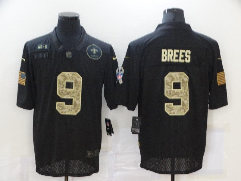 Men's New Orleans Saints #9 Drew Brees Black Game Player Jersey1 football jersey product view 1
