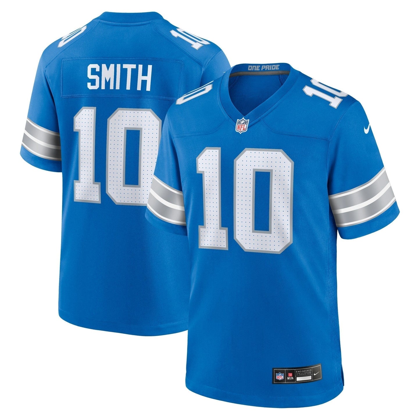 Tre'Quan Smith Detroit Lions Game Jersey - Blue football jersey product view 1