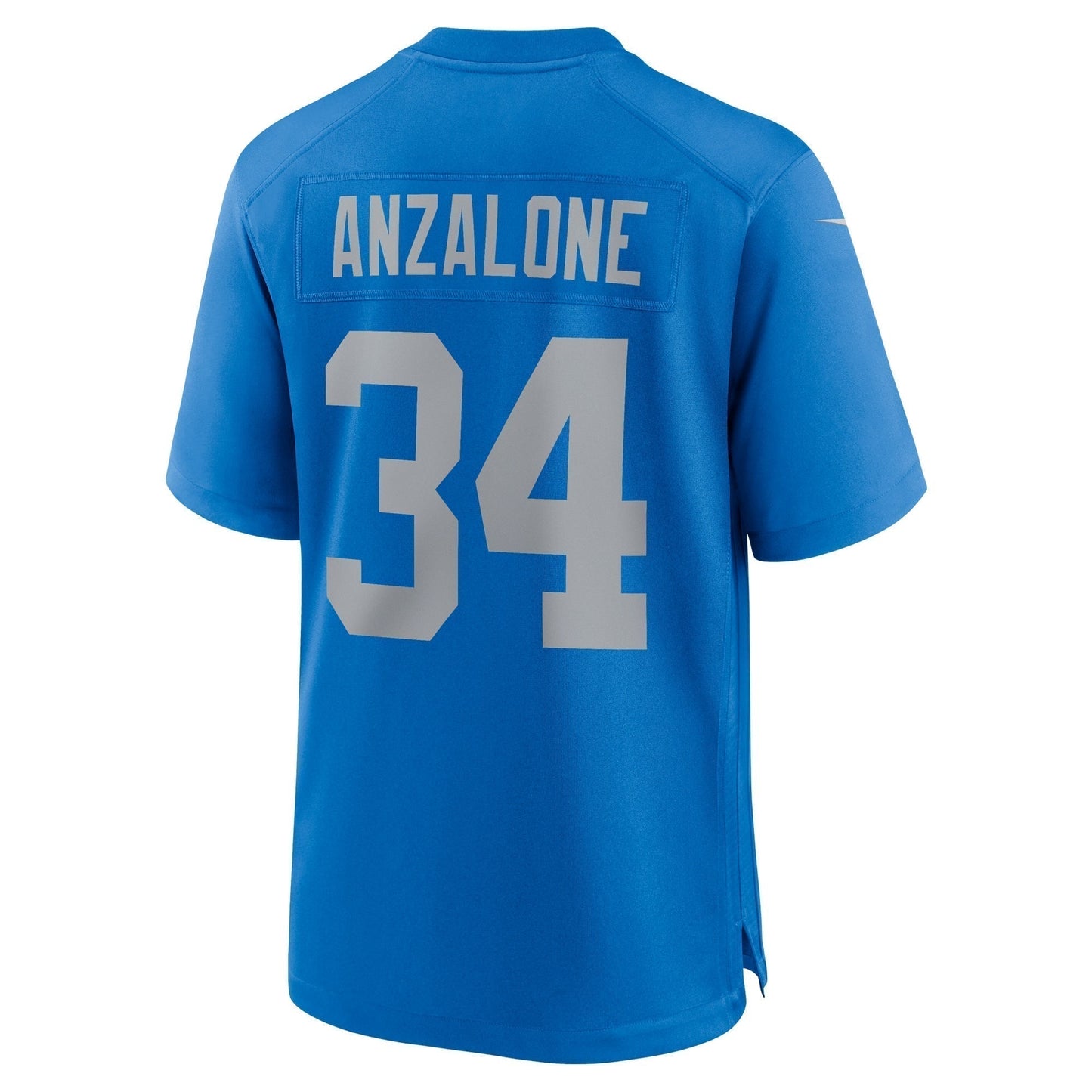 Alex Anzalone Detroit Lions Alternate Game Jersey - Blue football jersey product view 3