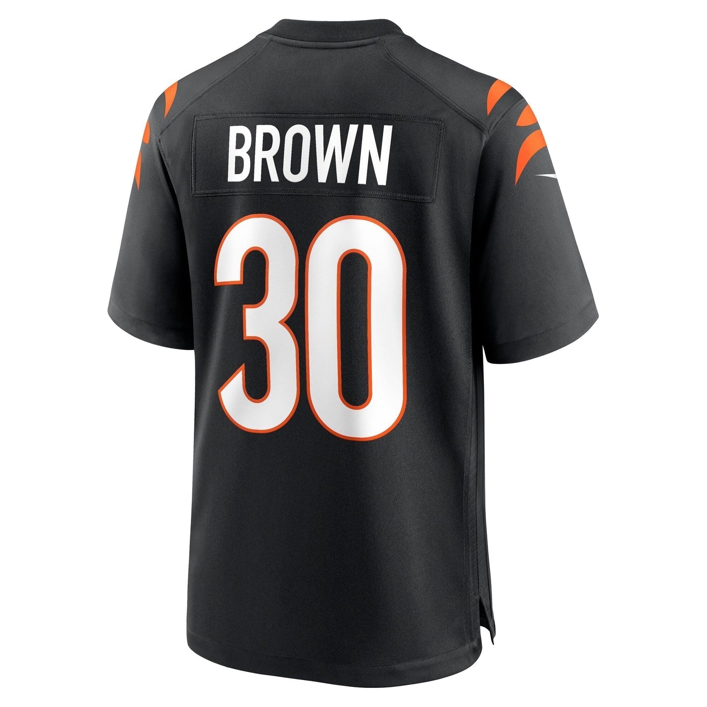 Chase Brown Cincinnati Bengals Team Game Jersey - Black football jersey product view 3