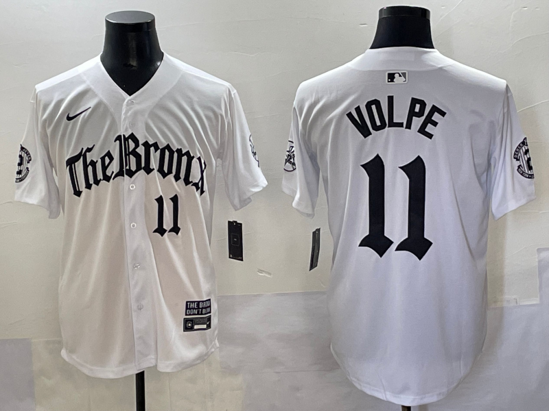 Men's New York Yankees Anthony Volpe #11 White Alternate Limited Jersey baseball jersey product view 1