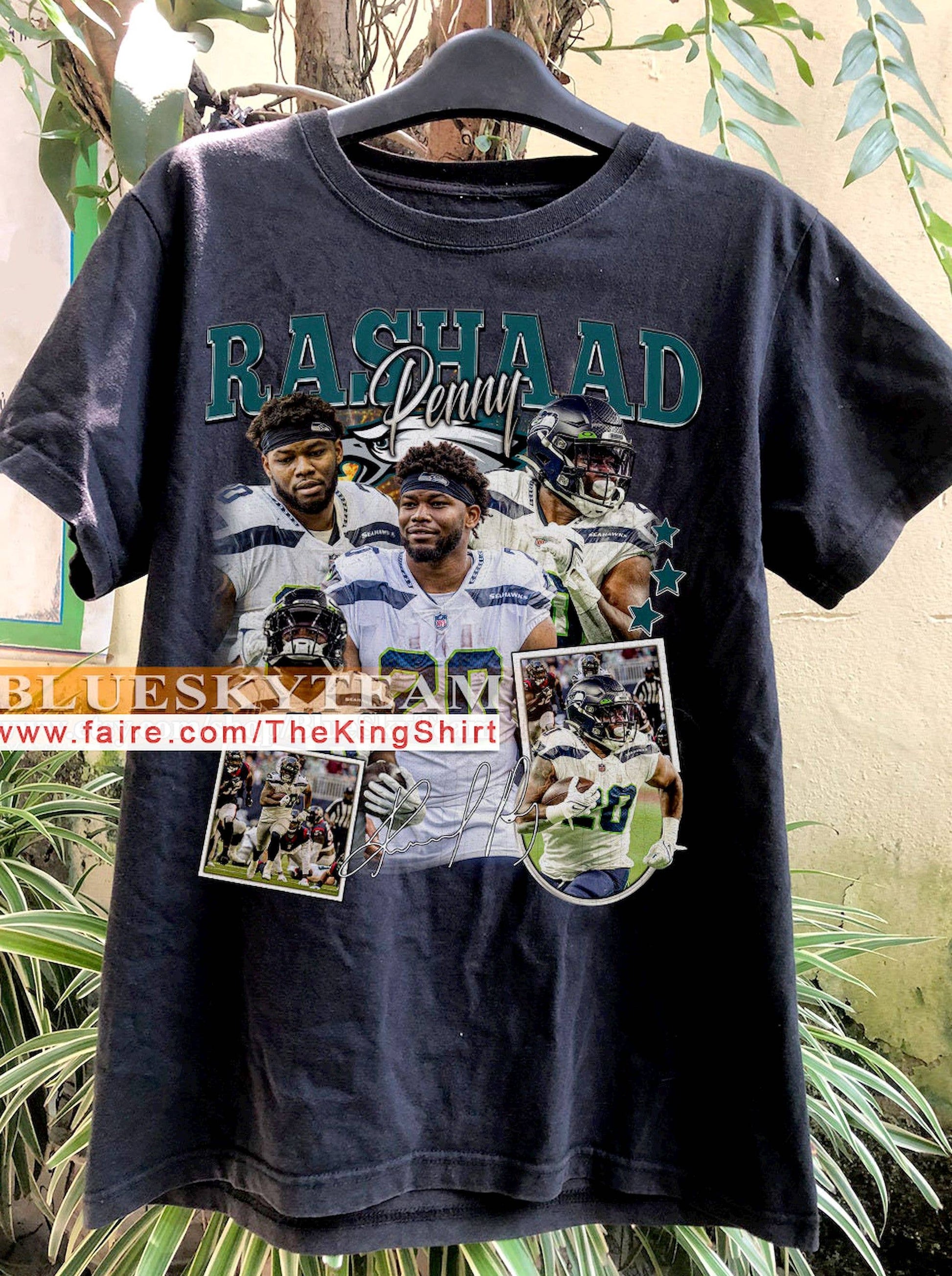 Vintage 90s Rashaad Penny Tee Retro Football Bootleg Gift Unisex T-shirt, Sweatshirt, Hoodie, Long Sleeve Tee - T-Shirt, Sweatshirt, Hoodie