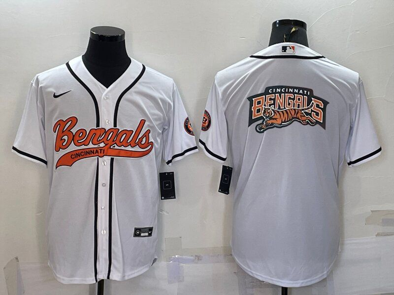 Men's Cincinnati Bengals White Fashion Jersey football jersey product view 1