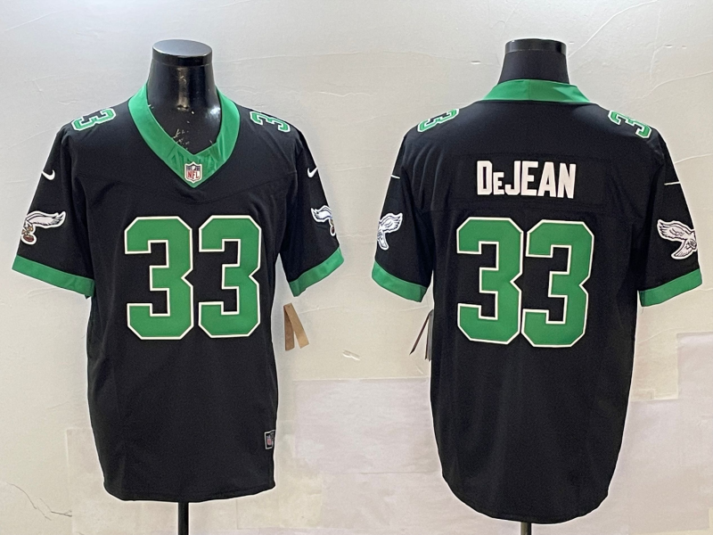 Men's Philadelphia Eagles Cooper DeJean Black Game Jersey football jersey product view 1