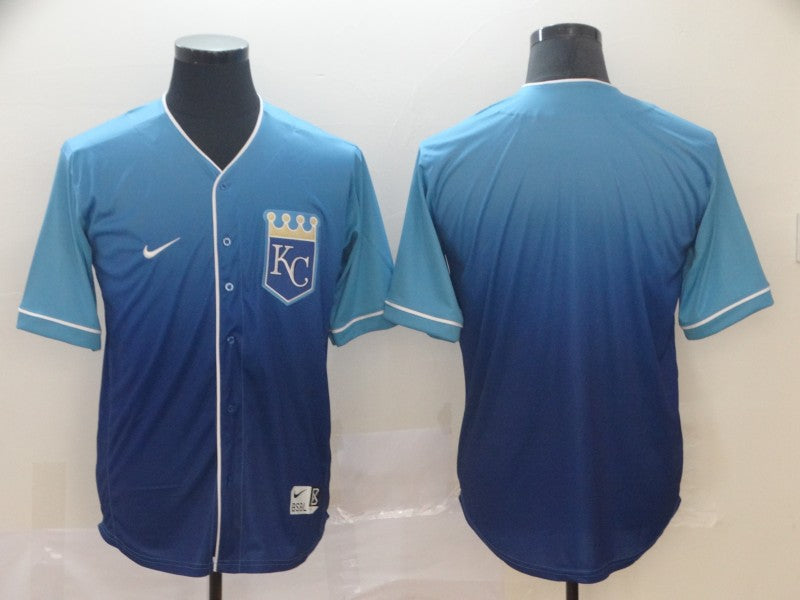 Men's Kansas City Royals Blue Alternate Replica Blank Jersey baseball jersey product view 1