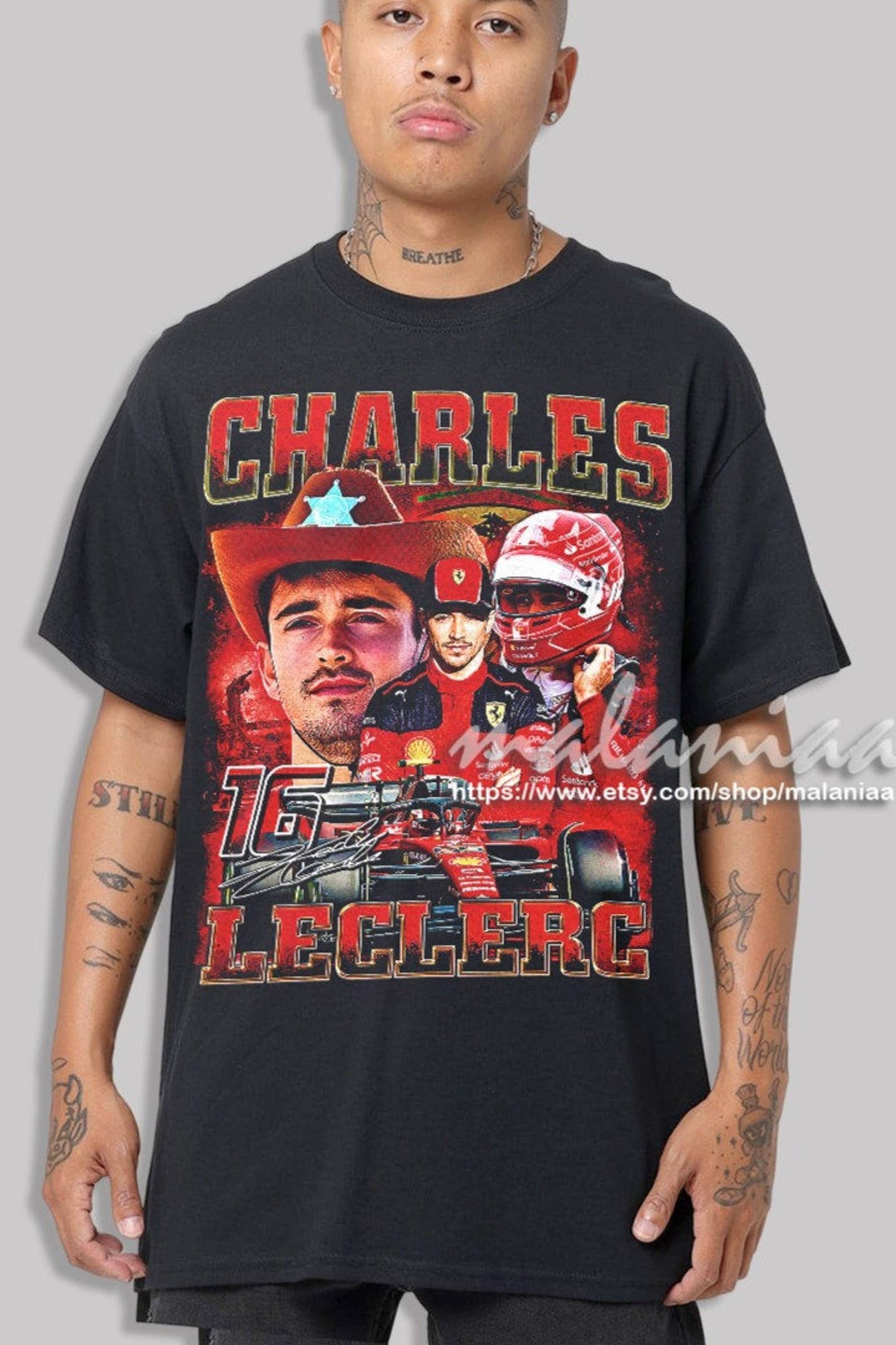 Limited Charles Leclerc Vintage Unisex T-Shirt Gift Rf258 Unisex T-shirt, Sweatshirt, Hoodie, Long Sleeve Tee - T-Shirt, Sweatshirt, Hoodie