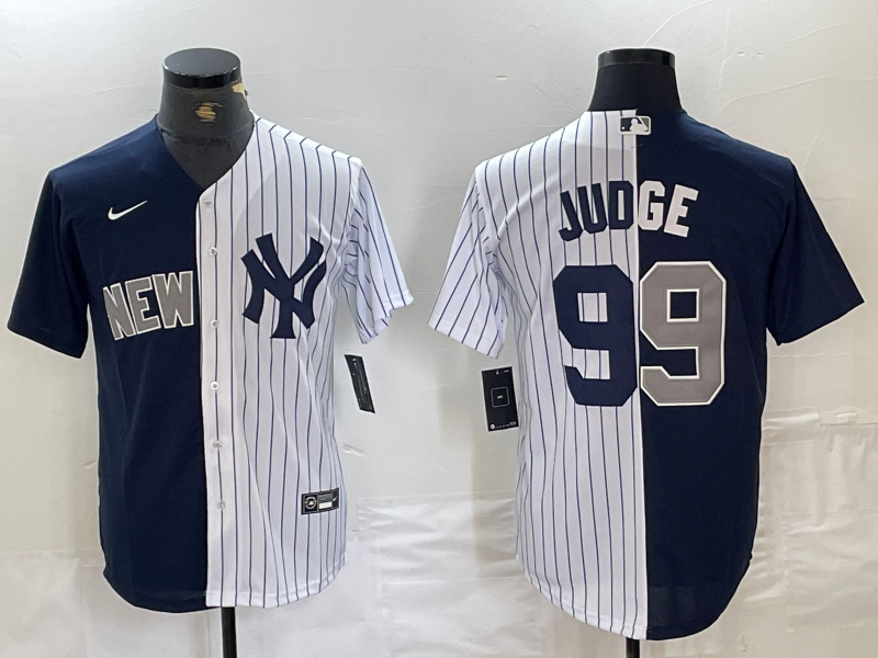 Men's New York Yankees Aaron Judge Navy/White Replica Player Jersey baseball jersey product view 1