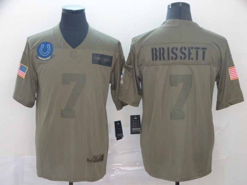 Men's Indianapolis Colts Jacoby Brissett Brown Game Jersey1 football jersey product view 1